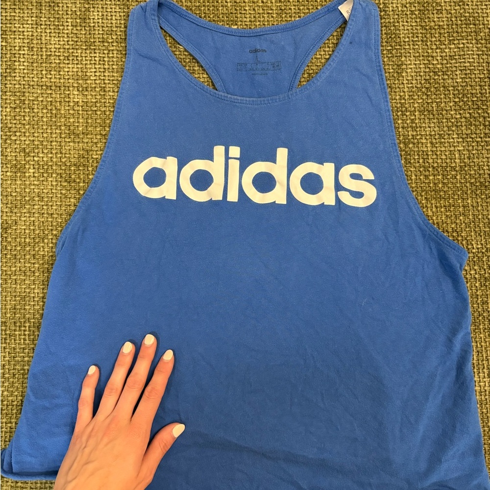 Adidas Sky Blue Racerback Tank